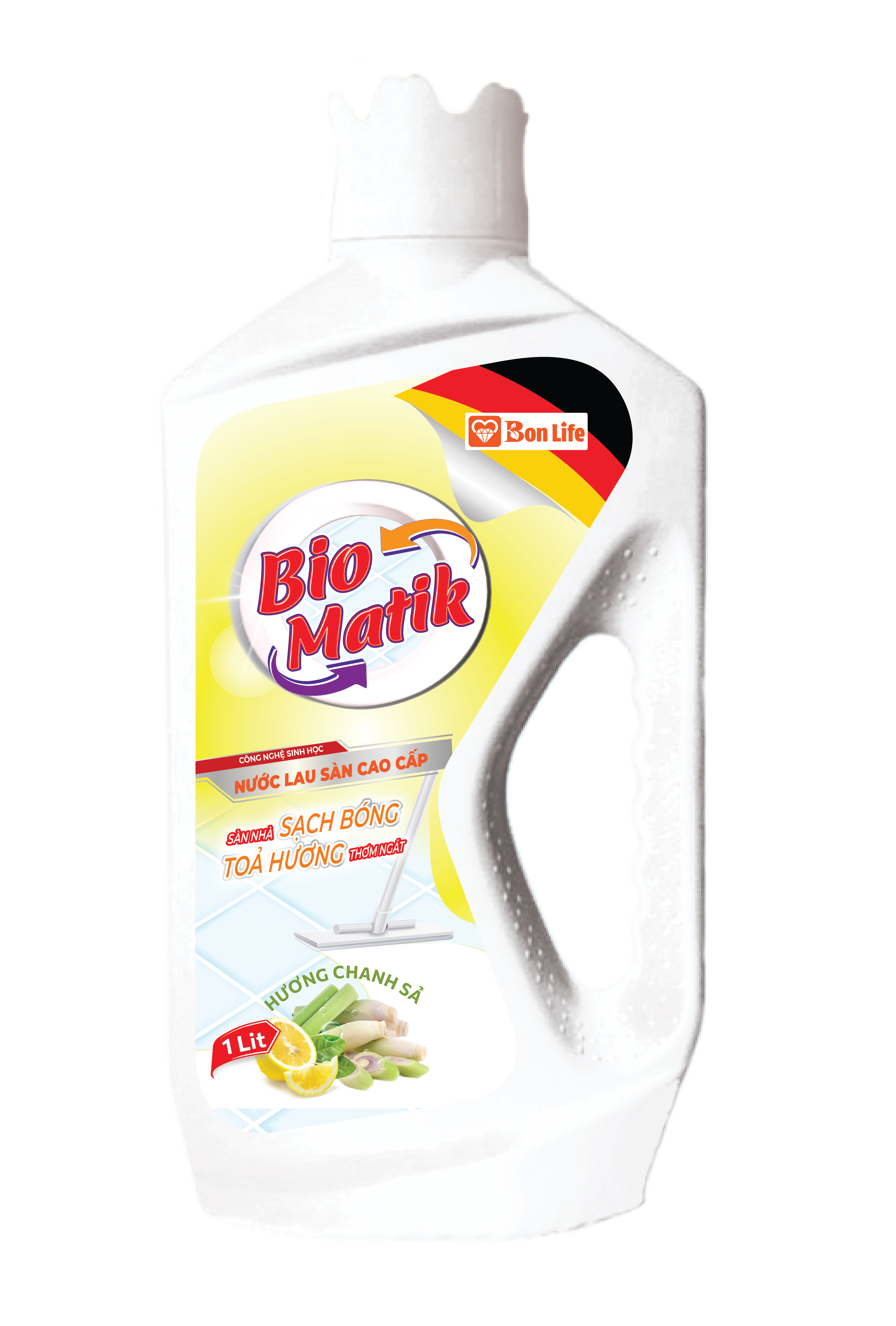 Nước Lau Sàn Sinh Học Cao Cấp Bio Matik Hương Chanh Sả – Chai 1L